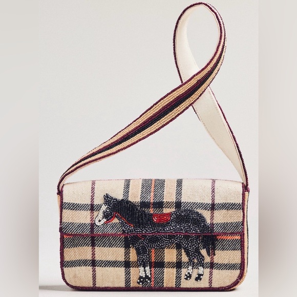 Anthropologie Handbags - Anthropologie The Fiona Beaded Bag Animal Edition Horse NWT